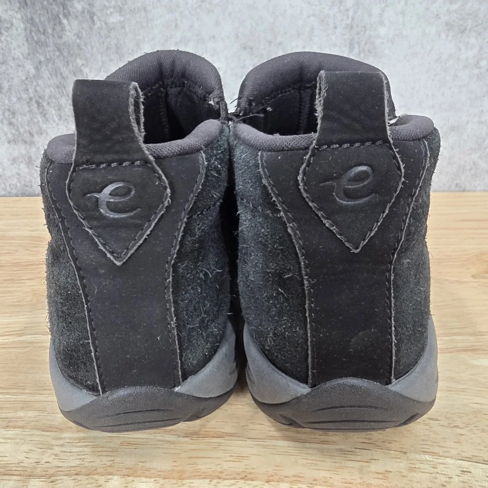 Easy Spirit Ankle Boots Womens 7 M Seevony Black Suede Zip Up Casual Bootie